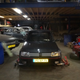 In its new home, rolling it back to its spot next to the equally old Citroën CX. There was a free to use lift to my left.